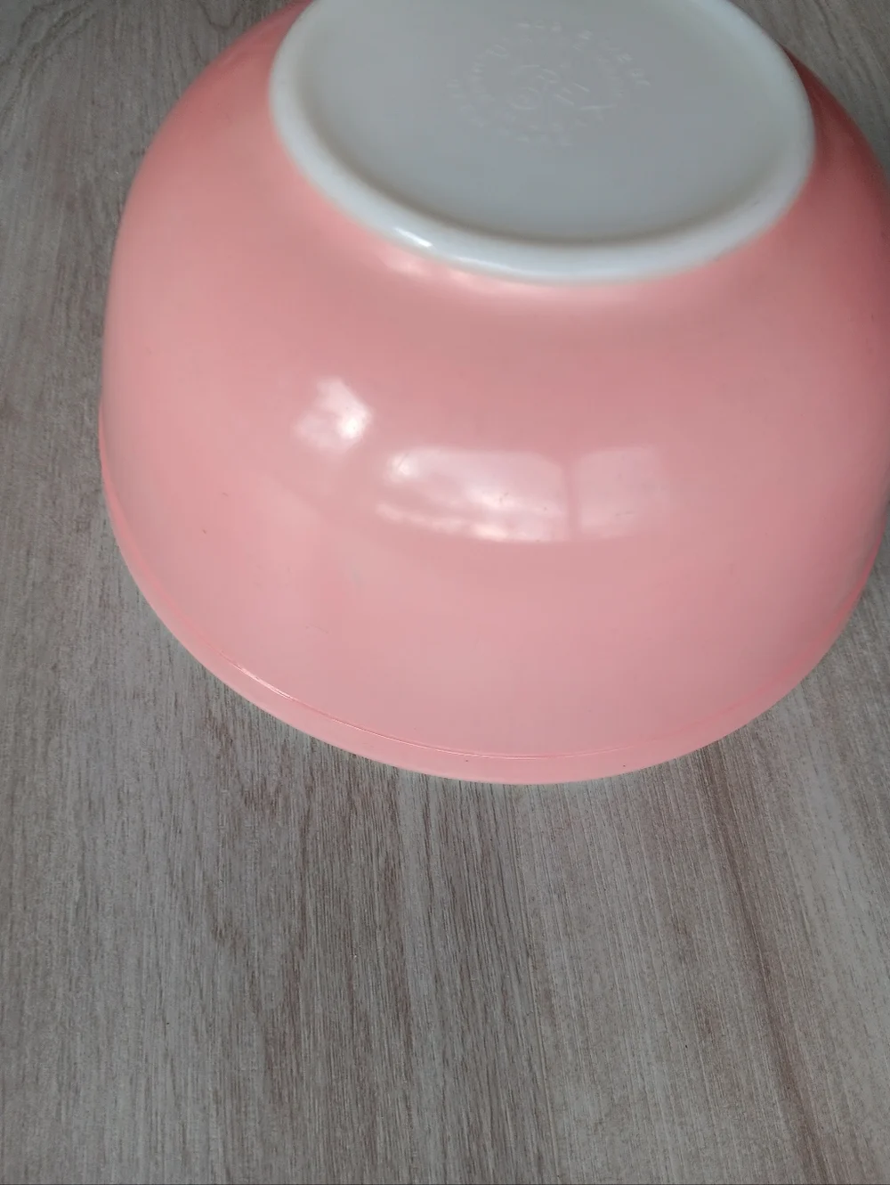 Vintage Pyrex 403 Round Mixing Bowl 2.5 Quarts Nesting Light Flamingo Pink 8